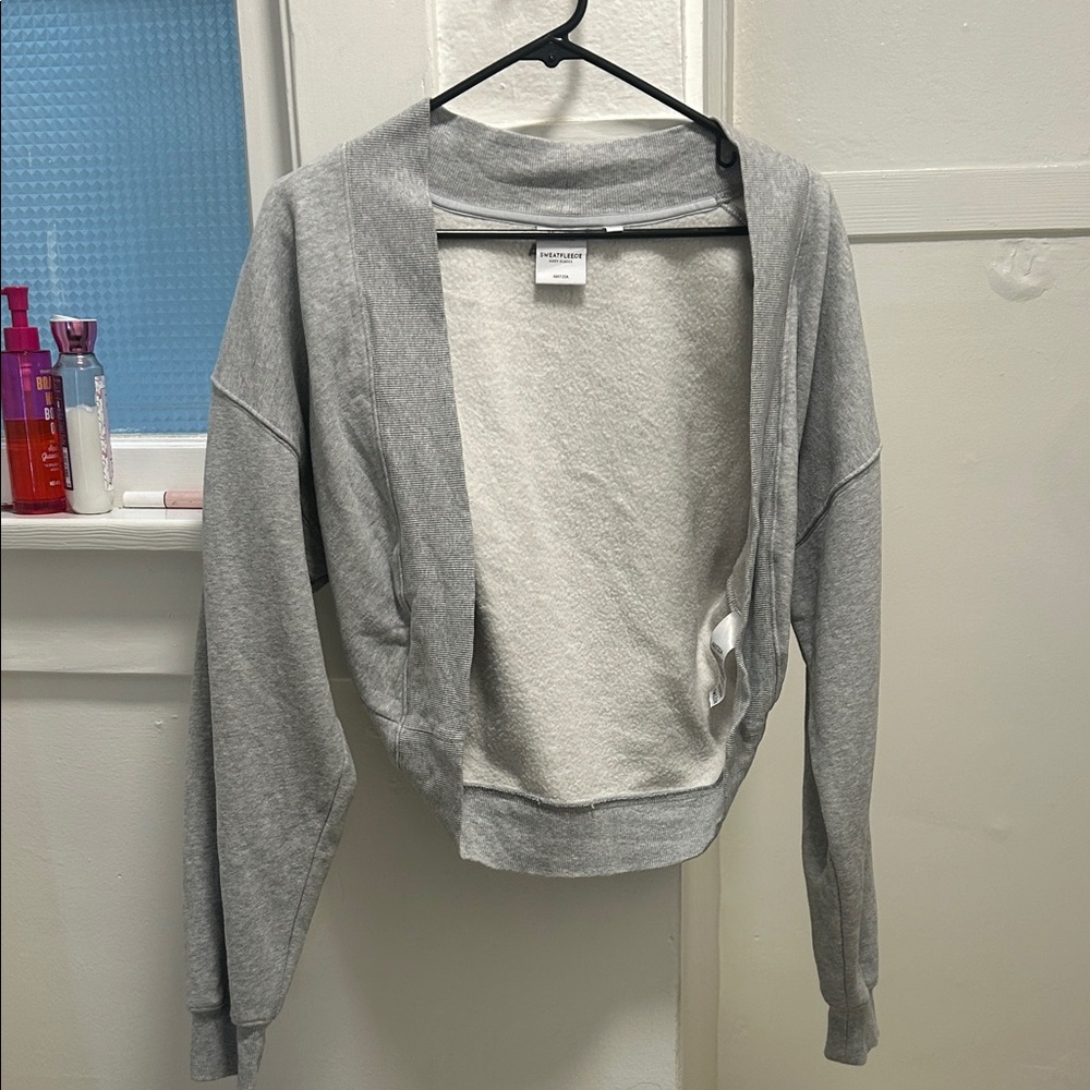 Aritzia Heather Gray Open Cardigan